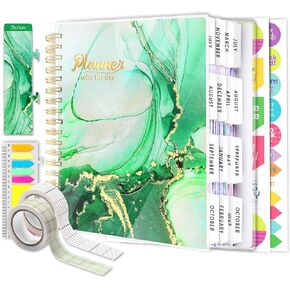 Arundhati 18 Months Daily Planner 2024-2025, 8.5x9.8"July.2024–Dec.2025 Academic Daily Weekly Monthly Planner Yearly Agenda,Planners 2024-2025 for Women,Men,Students,Teacher, Bookmark, Notes Sets
