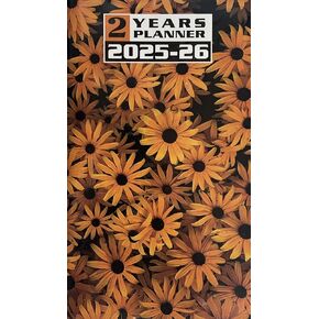 2025-2026 2-Year 2YR Monthly Pocket Purse Planner Calendar Appointment 3x6 6x4 (Flamingo Tropical Birds)