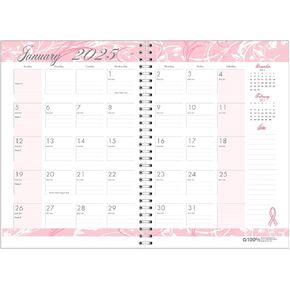 House of Doolittle 2025 Monthly Planner and Journal, Breast Cancer Awareness, 7 x 10 Inches, January - December (HOD5226-25)