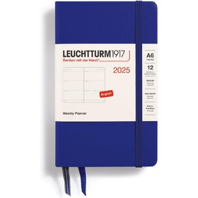 LEUCHTTURM1917 - Weekly Planner 2025, Hardcover, Paperback (B6+), Sky (Jan 1 - Dec 31, 2025)