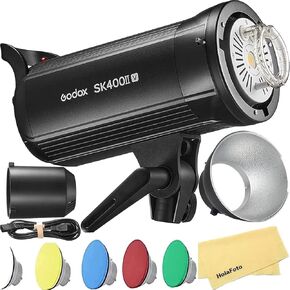 Godox DP400III-V DP400IIIV 400Ws Professional Studio Strobe Flash Light,2.4G X System,GN87 0.1-1S Recycle Time,Bowens Mount with 30W LED Modeling Lamp for Wedding,Portrait,Fashion,Product Photography