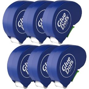 Glue Dots, Dispenser for everyday uses, 125 Dots, 3/8", .375 Inches, Movable, Repositionable, Multi-Functional, Label Containers, Glue Stick and Tape Alternative, Clear