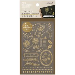 Midori 82615006 Sticker Transfer Foil Motif Record Pattern