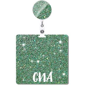 CNA شارة الأصدقاء وبكرة شارة مجموعة حامل بطاقة شارة أفقية سوداء الاكريليك بريق شارة الأصدقاء ممرضة بلينغ شارة بطاقات بكرات شارة قابل للسحب بطاقة الهوية الطبية هدايا التمريض PL52DL58 in Kuwait