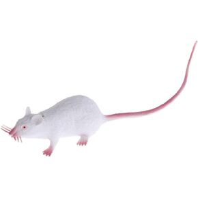 White Fake Mouse Prank Trick Tools, Mouse Lifelike Rubber Gag and Practical Joke Tools