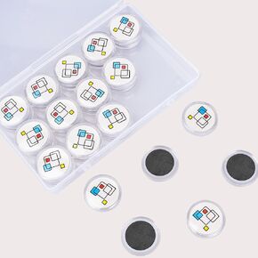 maxtek Magnets for Whiteboard, 30 Pcs Round Whiteboard Magnets, Strong Fridge Magnets, Dry Erase White Board Magnets Set for Classroom, Home, Office