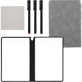 Reusable Dry Erase Notebook, 9.4x6.5 Inch Portable A5 Dry Erase Notebook Erasable Notebook White Board Dry Erase for Office Business Home (Light Blue)