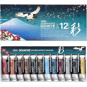 Holbein Irodori Artist Gouache - Winter, Set of 12, 15 ml, Tubes