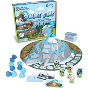 Learning Resources Summit Sums 3D Board Game - Math Games for Kids Ages 5+, Educational Games for Family Game Night
