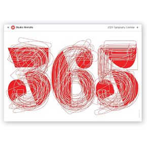 Small 2025 365 Typographic Calendar (12"x18")