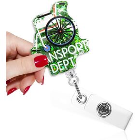 TOUNER Dispatch Funny USA Flag Badge Reel with Silver Glitter, Retractable ID Clip Holder for First Responders Emergency Room Employees, Dispatcher Life Nurse Day Gift for 911 Dispatchers Call Takers