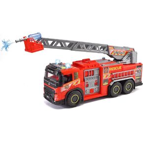 DICKIE TOYS: Giant Fire Truck - Red - 22" Volvo FMX Rescue Vehicle, Light & Sound, Ladder, 2 Water Shooting Bottles, Freewheel Toy, Kids Ages 3+
