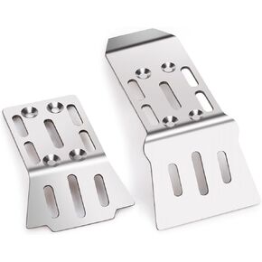 Stainless Steel RC Chassis Armor Protection Guard Board Plate Front Rear Chassis Skid Plate for 1/18 Arrma Granite Grom RC Car Upgrade Parts Accessories