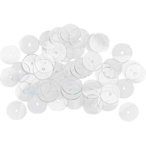 50 Pcs Plastic Earring Discs Earrings Stoppers Clear Earring Backings Disc Pads to Stabilize Earrings Earlobe Support Patches Transparent Earring Backs Stopper for Earring Backs Jewelry Crafts