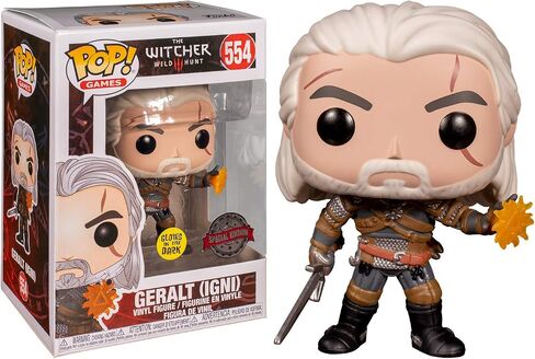 Funko Pop! Games: The Witcher 3: Wild Hunt - Geralt Glow in The Dark GameStop Exclusive Vinyl Figurine in Saudi Arabia