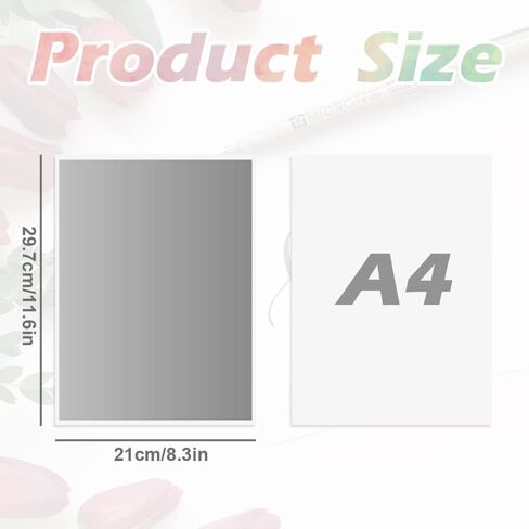 10Pcs Extra Large A4 Size Scratch Off Sticker Cut as You Like, 21x29.7cm(8.3’’x11.7’’) Self Adhesive Scratch Off Label for Games, Cards and DIY Craft (Silver Gray) in Saudi Arabia