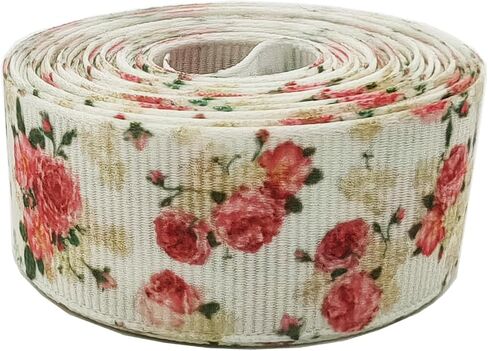 Floral Grosgrain Ribbon, 5 Rolls Flower Pattern Ribbon Spring Summer Fabric Decorative Craft Ribbon Roll for Gift Wrapping Decor Hair Bow Sewing Wreath Crafts.(1-1/2Inch,Total 10Yards) in Saudi Arabia