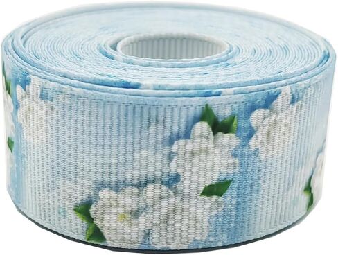 Floral Grosgrain Ribbon, 5 Rolls Flower Pattern Ribbon Spring Summer Fabric Decorative Craft Ribbon Roll for Gift Wrapping Decor Hair Bow Sewing Wreath Crafts.(1-1/2Inch,Total 10Yards) in Saudi Arabia