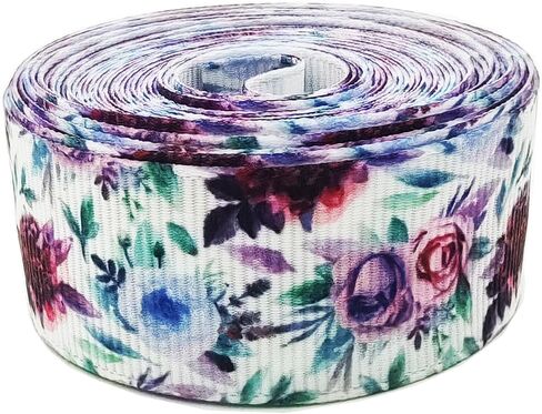 Floral Grosgrain Ribbon, 5 Rolls Flower Pattern Ribbon Spring Summer Fabric Decorative Craft Ribbon Roll for Gift Wrapping Decor Hair Bow Sewing Wreath Crafts.(1-1/2Inch,Total 10Yards) in Saudi Arabia