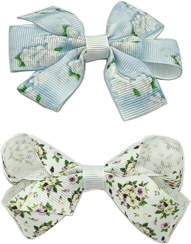 Floral Grosgrain Ribbon, 5 Rolls Flower Pattern Ribbon Spring Summer Fabric Decorative Craft Ribbon Roll for Gift Wrapping Decor Hair Bow Sewing Wreath Crafts.(1-1/2Inch,Total 10Yards) in Saudi Arabia