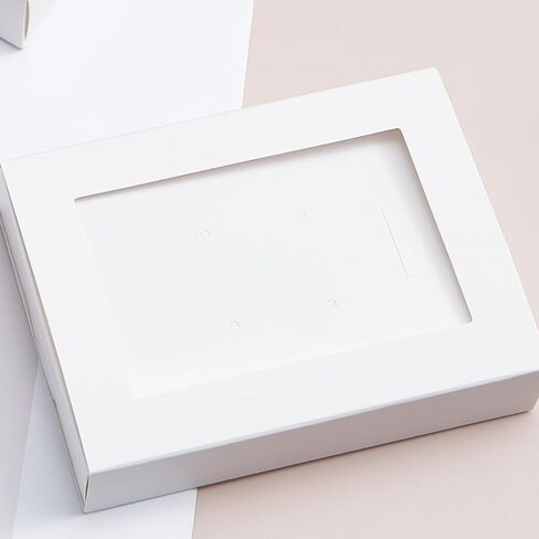 GISELA D 20Pcs Jewelry Packaging Boxes Gift Boxes for Necklace, Earring, Pendant, Paper Boxes with Clear Window (Black) in Saudi Arabia