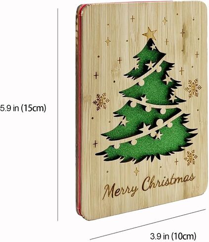 Wooden Christmas Greeting Card,Handmade Christmas Blank Card,Merry Christmas Wood Card For Friends,Family in Saudi Arabia