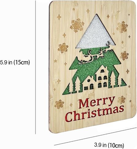 Wooden Christmas Greeting Card,Handmade Christmas Blank Card,Merry Christmas Wood Card For Friends,Family in Saudi Arabia