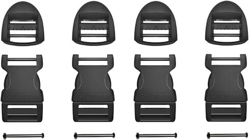 Field Repair Buckle for Straps 1" No Sewing Plastic Buckle Adjustable Buckle 1 Inch Strap Flat Side Release for Backpack（4PC） in Kuwait