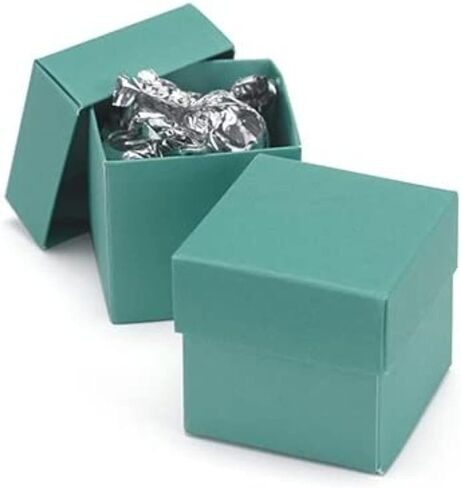Paper Frenzy Charcoal Gray 2 Piece Party Favor Boxes with Lids 2x2x2 inches (25 pack) for Valentine's Day, Wedding Shower Birthday in Saudi Arabia