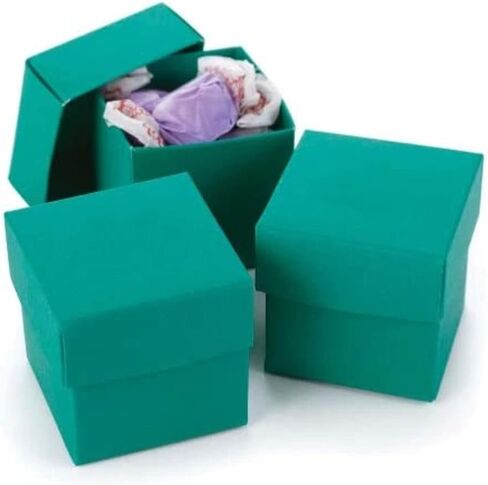Paper Frenzy Charcoal Gray 2 Piece Party Favor Boxes with Lids 2x2x2 inches (25 pack) for Valentine's Day, Wedding Shower Birthday in Saudi Arabia