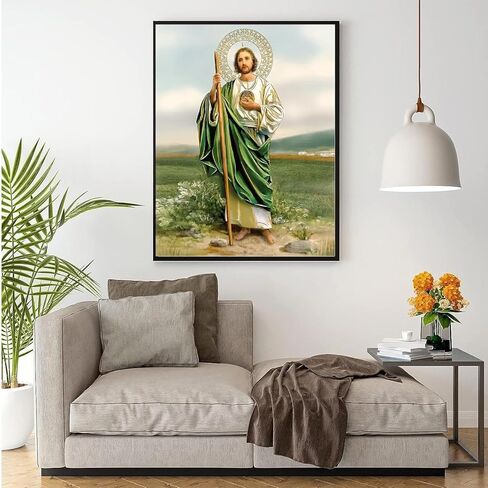 مجموعات الطلاء الماسي JFYHAB Christ، مجموعة فنية ماسية يسوع للبالغين، مثقاب دائري كامل، طلاء بالماس كهدية، ديكور حائط 12×16 بوصة in Kuwait