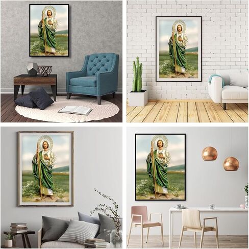 مجموعات الطلاء الماسي JFYHAB Christ، مجموعة فنية ماسية يسوع للبالغين، مثقاب دائري كامل، طلاء بالماس كهدية، ديكور حائط 12×16 بوصة in Kuwait
