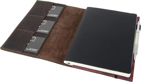 OleksynPrannyk Leather Journal Leuchtturm1917 Medium A5 (5.75"x8.25") Softcover Notebook Travel Journal Cover Distressed Leather Refillable Writing Diary with Elastic Closure (Brown Nut Case) in Saudi Arabia
