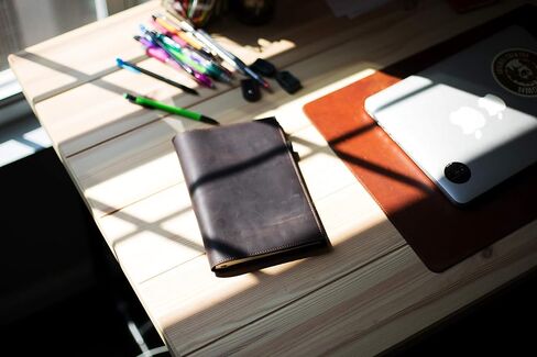 OleksynPrannyk Leather Journal Leuchtturm1917 Medium A5 (5.75"x8.25") Softcover Notebook Travel Journal Cover Distressed Leather Refillable Writing Diary with Elastic Closure (Brown Nut Case) in Saudi Arabia