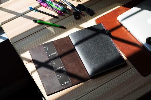 OleksynPrannyk Leather Journal Leuchtturm1917 Medium A5 (5.75"x8.25") Softcover Notebook Travel Journal Cover Distressed Leather Refillable Writing Diary with Elastic Closure (Brown Nut Case) in Saudi Arabia