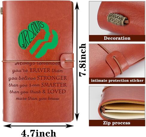 Girl Scout Travel Journal Scout Leader Gift Scout Life A6 Refillable Travel Writing Journals Diary Notebook (Always Girl ScoutA6) in Saudi Arabia
