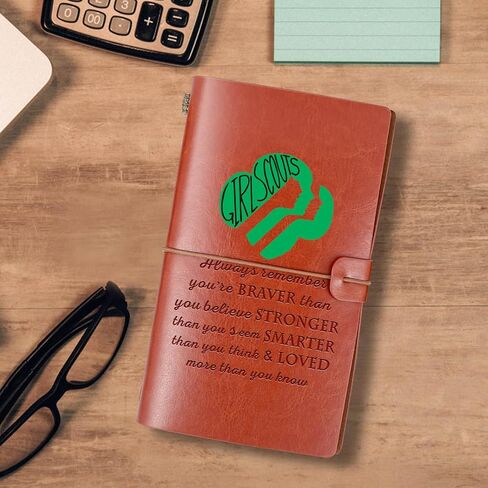 Girl Scout Travel Journal Scout Leader Gift Scout Life A6 Refillable Travel Writing Journals Diary Notebook (Always Girl ScoutA6) in Saudi Arabia