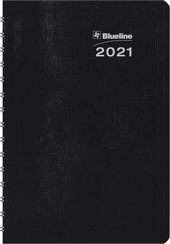 Blueline® 2025 DuraGlobe™ كتاب المواعيد اليومية، 12 شهرًا، من يناير إلى ديسمبر، ربط مزدوج السلك، 8 × 5 بوصة، أسود (C210.21T-25) in Kuwait