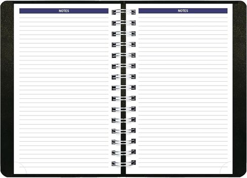 Blueline® 2025 DuraGlobe™ Daily Appointment Book, 12 Months, January to December, Twin-Wire Binding, 8" x 5", Black (C210.21T-25) in Kuwait