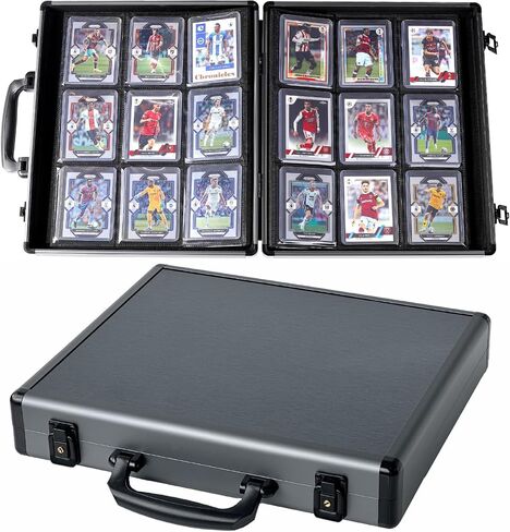 Toploader Binder for Trading Cards, Hard Cases, Holds 180 Toploaders, 9 Pocket Sleeves for 3" x 4" Cards (Black) in Saudi Arabia
