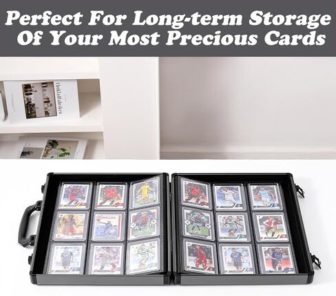 Toploader Binder for Trading Cards, Hard Cases, Holds 180 Toploaders, 9 Pocket Sleeves for 3" x 4" Cards (Black) in Saudi Arabia