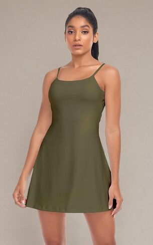Womens Tennis Dress, with Adjustable Straps & Built-in Bra Athletic Golf Dresses for Women Workout Exercise in Kuwait