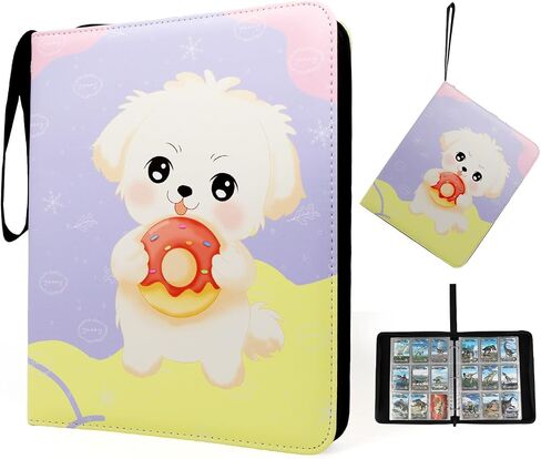 Card Binder for Collection - Stylish and Durable Trading Card Holder for Game, Sports, MTG and Other TCG Cards (Cute Puppy 9-Pocket) in Saudi Arabia