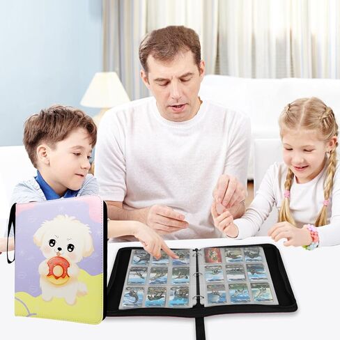 Card Binder for Collection - Stylish and Durable Trading Card Holder for Game, Sports, MTG and Other TCG Cards (Cute Puppy 9-Pocket) in Saudi Arabia