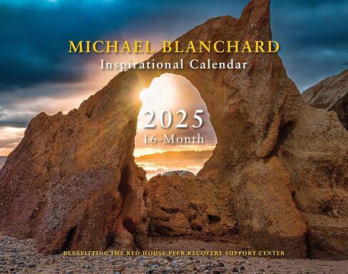 Michael Blanchard Inspirational Calendar 2024-2025, 11x14x.25, Blue/Brown in Saudi Arabia