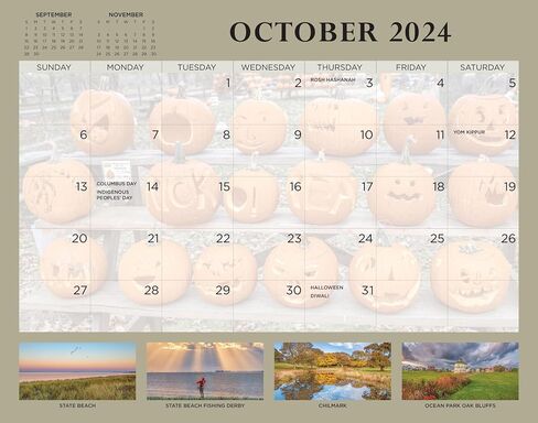 Michael Blanchard Inspirational Calendar 2024-2025, 11x14x.25, Blue/Brown in Saudi Arabia