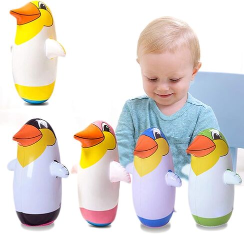Inflatable Penguin Tumblers, 5 Inflatable Penguin Tumblers Inflatable Toys (Random Shipments) (Colorful) in Saudi Arabia