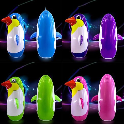 Inflatable Penguin Tumblers, 5 Inflatable Penguin Tumblers Inflatable Toys (Random Shipments) (Colorful) in Saudi Arabia