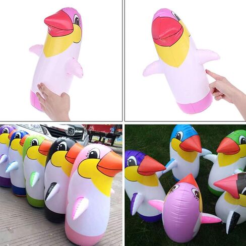 Inflatable Penguin Tumblers, 5 Inflatable Penguin Tumblers Inflatable Toys (Random Shipments) (Colorful) in Saudi Arabia