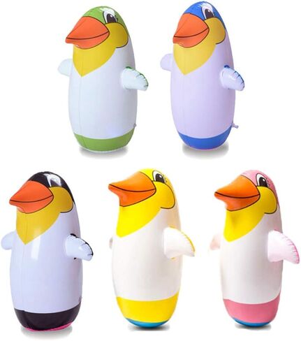 Inflatable Penguin Tumblers, 5 Inflatable Penguin Tumblers Inflatable Toys (Random Shipments) (Colorful) in Saudi Arabia